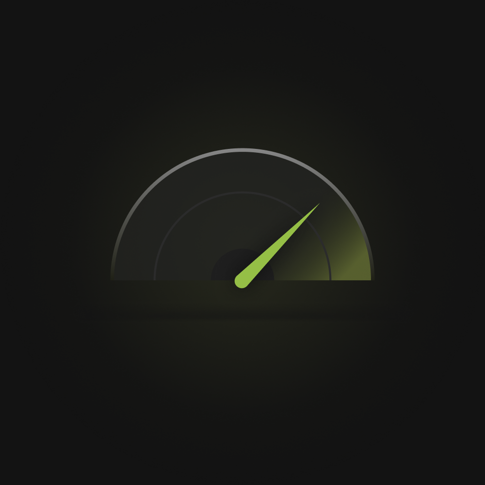 Medidor de velocidad indicando un alto rendimiento, relevante para la optimización velocidad Shopify.