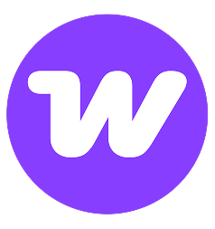 Logotipo de una agencia Shopify en un fondo morado, con la letra 'W' estilizada en blanco.